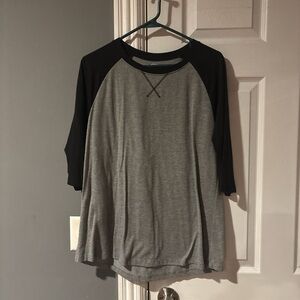 Athletic Works Black and Gray Raglan Shirt